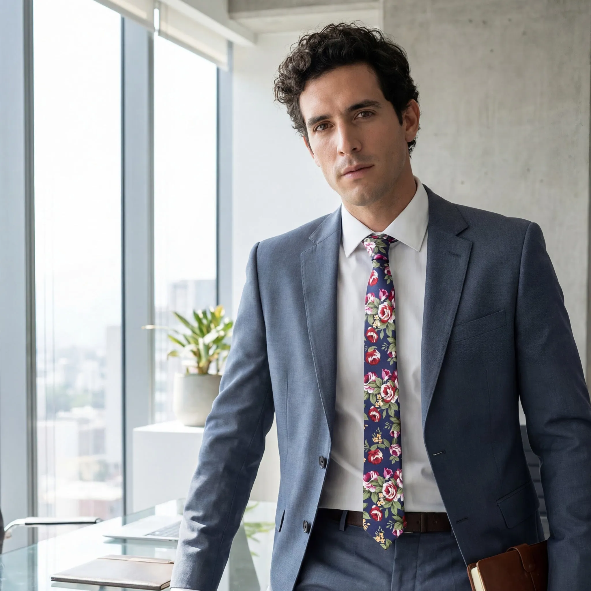 Cabaña de rosas · ESTRECHA · corbata florales sold by Barlovento de Biar product image thumbnail 2