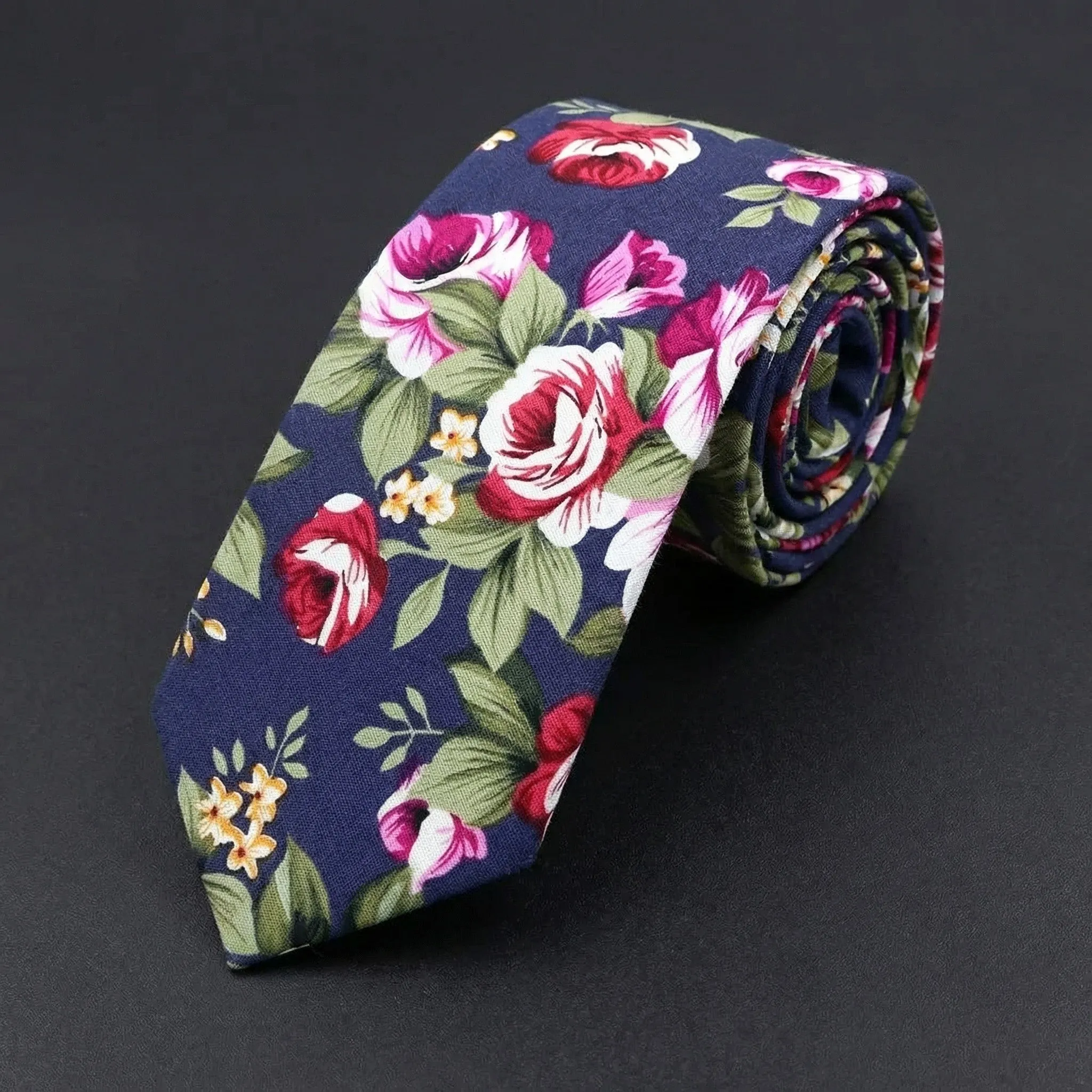 Cabaña de rosas · ESTRECHA · corbata florales sold by Barlovento de Biar