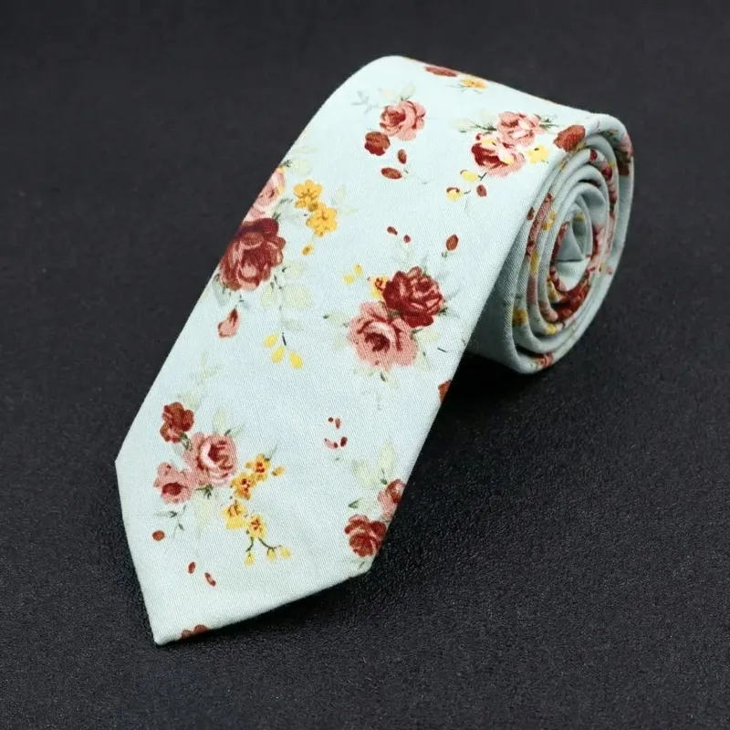 Ranúnculos · ESTRECHA · corbata floral azul pálido made by Barlovento de Biar