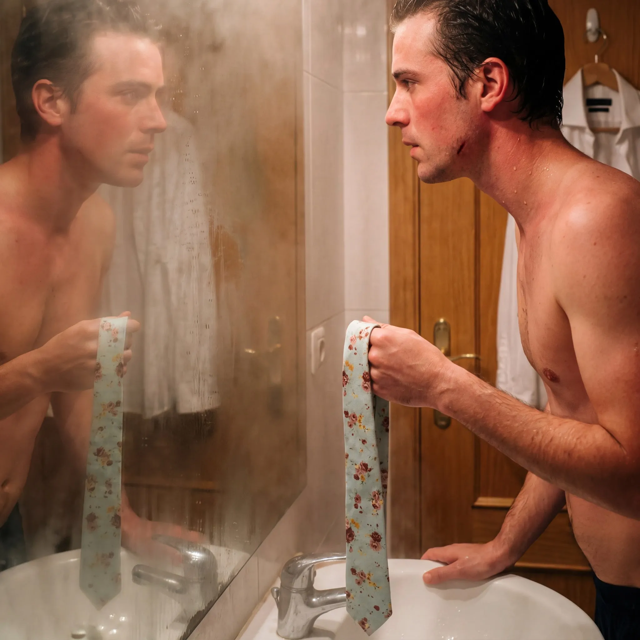 Ranúnculos · ESTRECHA · corbata floral azul pálido sold by Barlovento de Biar product image thumbnail 2