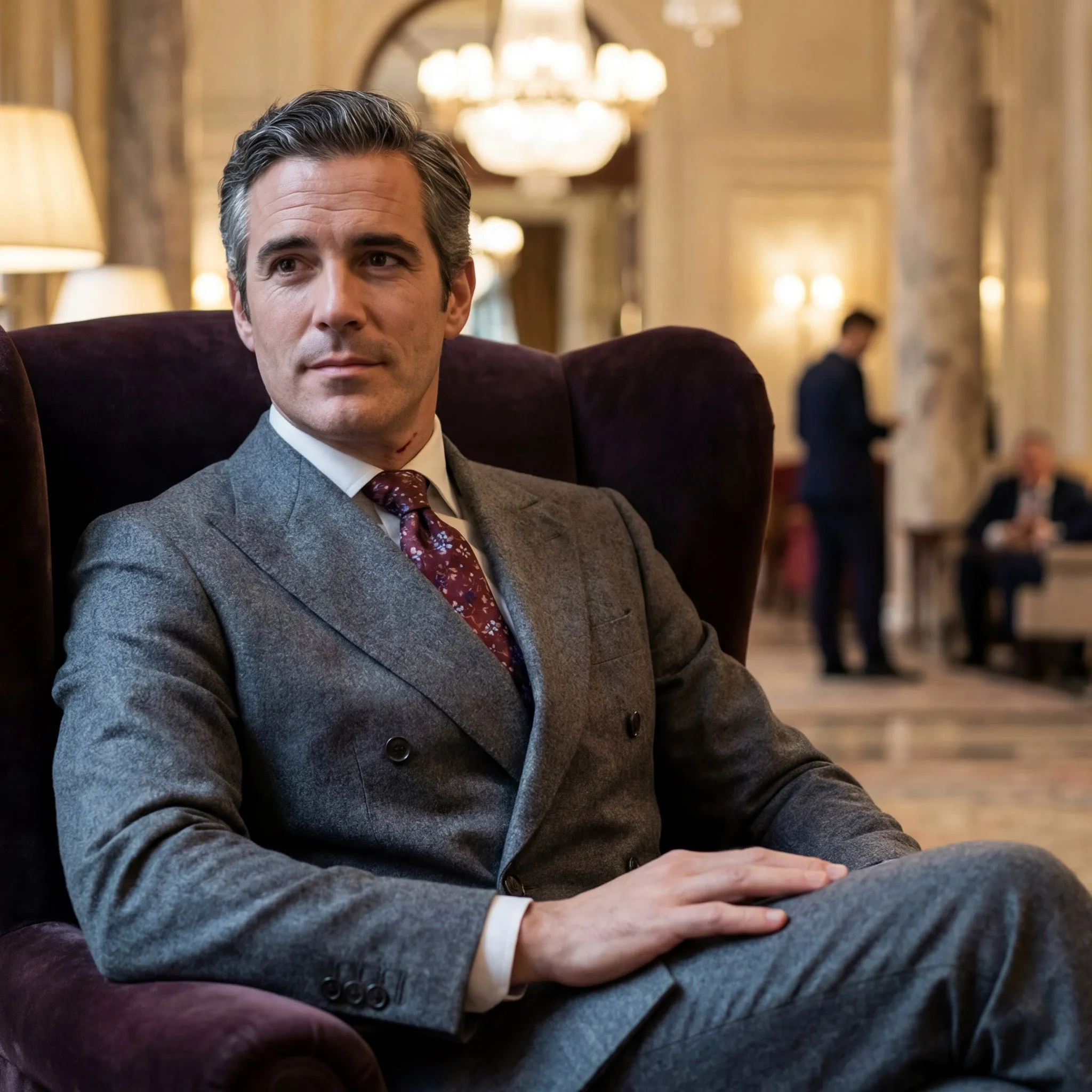 Auvergne · corbata floral de color rojo intenso sold by Barlovento de Biar product image thumbnail 2