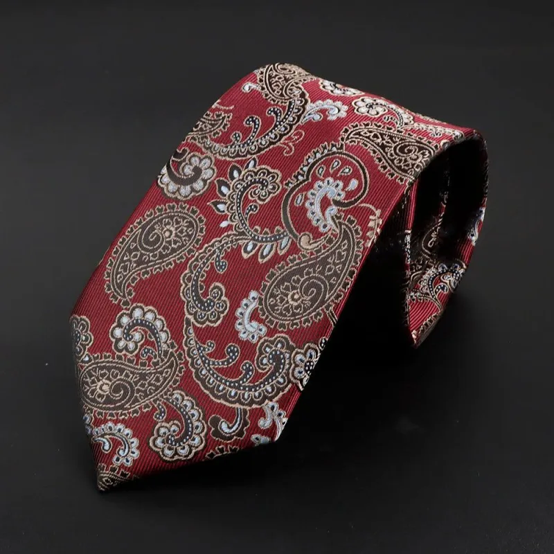 Aquitaine · corbata con estampado paisley roja made by Barlovento de Biar