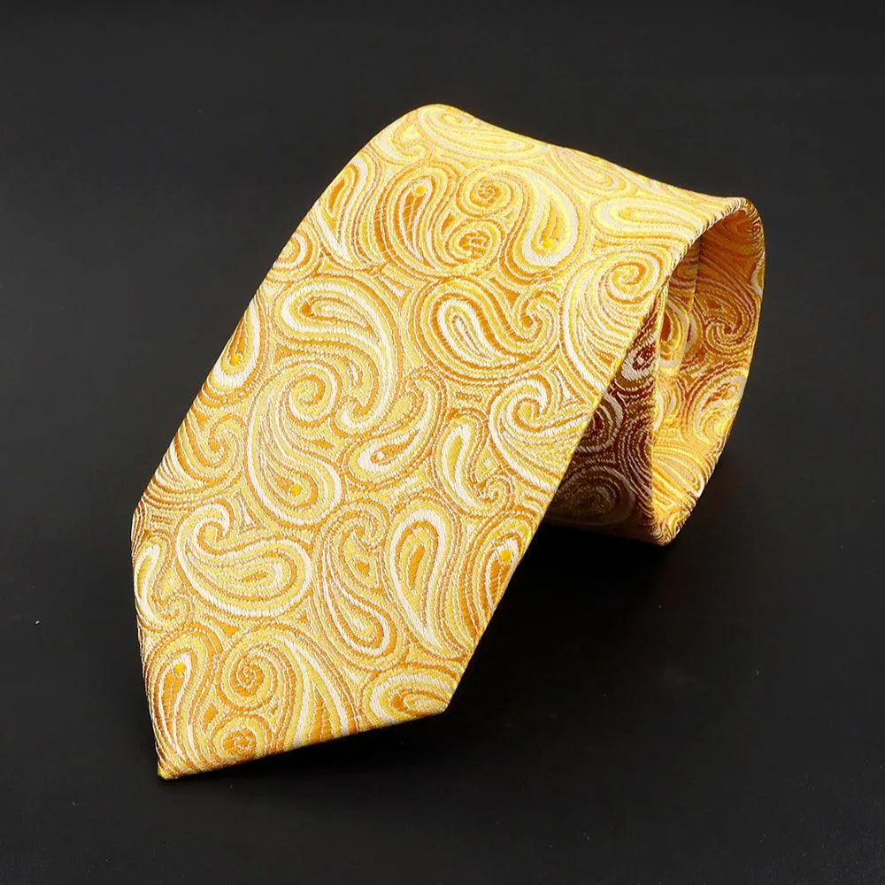 Épernay · corbata con estampado paisley amarillo sold by Barlovento de Biar