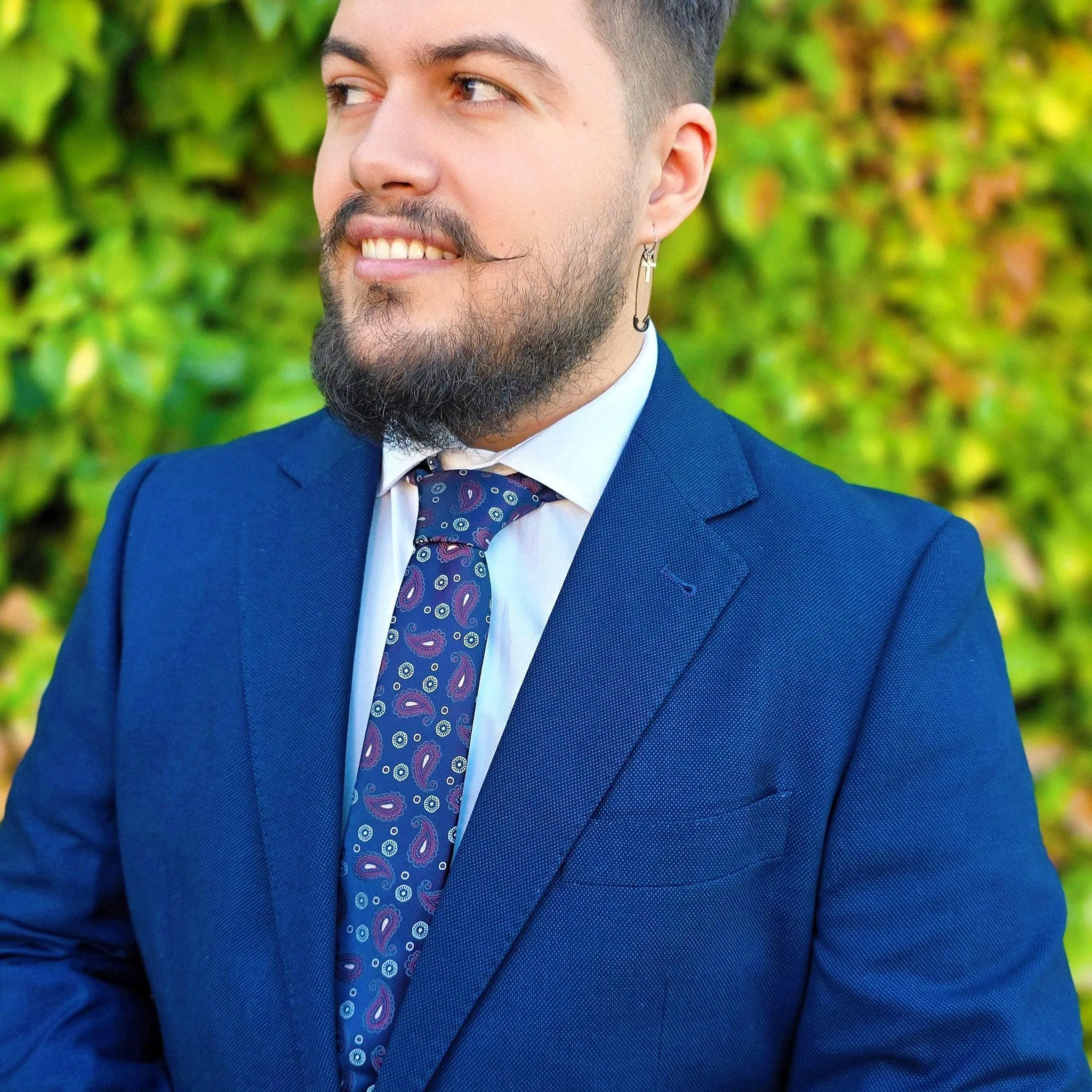 Quimper · corbata con estampado paisley azul sold by Barlovento de Biar product image thumbnail 3