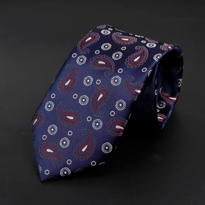 Quimper · corbata con estampado paisley azul made by Barlovento de Biar