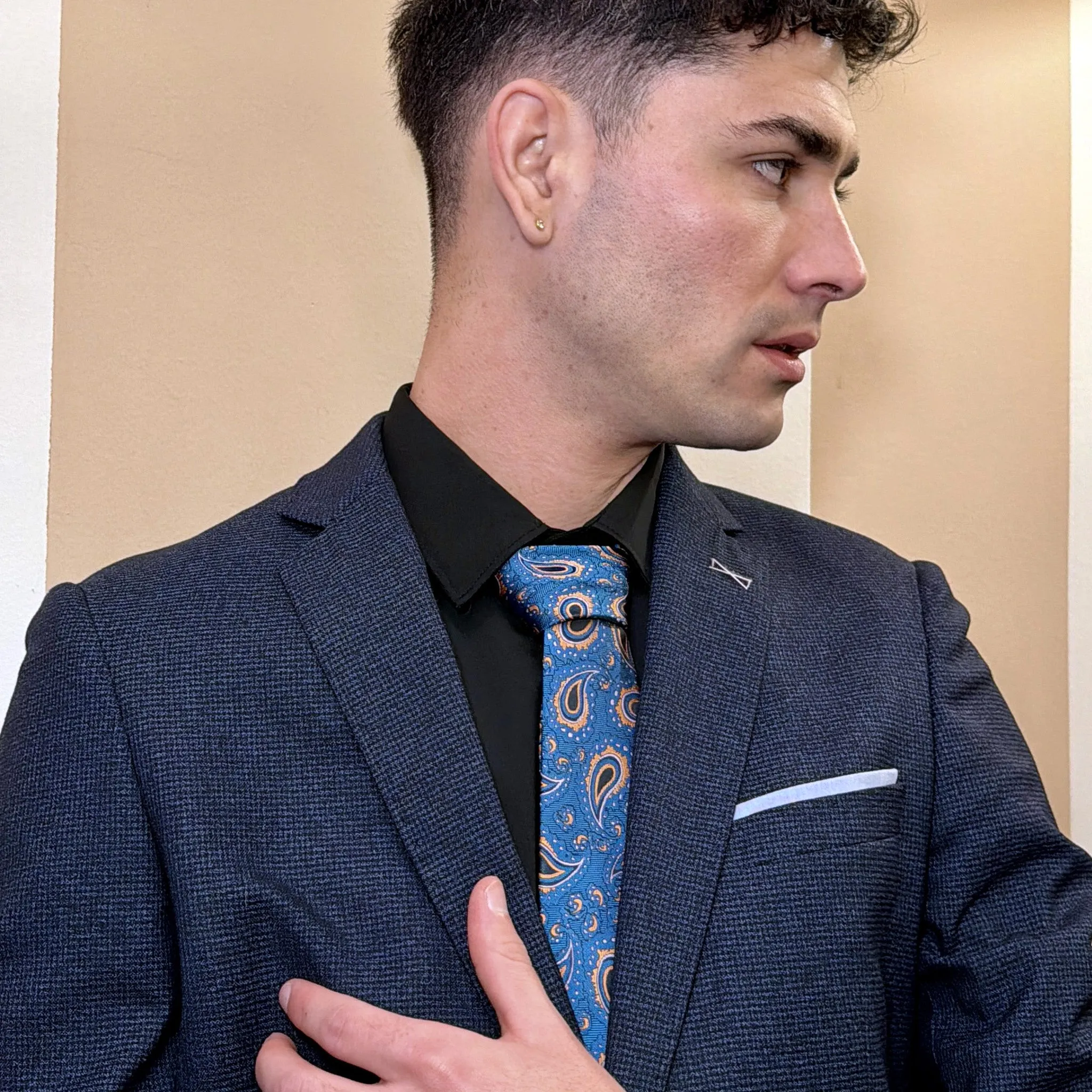 Poitiers · corbata con estampado paisley azul sold by Barlovento de Biar product image thumbnail 2