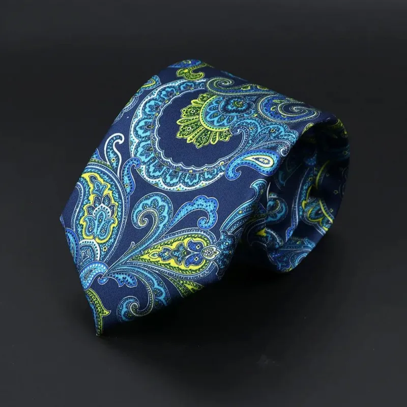 Nimes · corbata con estampado Paisley azul made by Barlovento de Biar