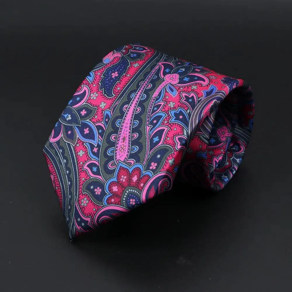 Avignon · corbata con estampado paisley rosa sold by Barlovento de Biar