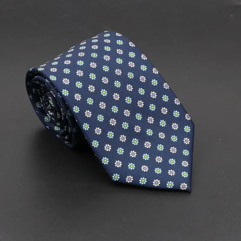 Tivoli · corbata floral azul estilo italiano made by Barlovento de Biar