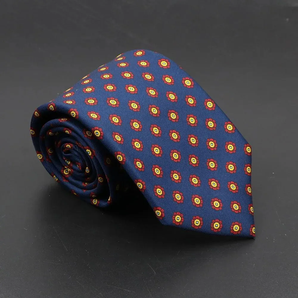 Sirmione · corbata estilo italiano azul, roja y amarilla sold by Barlovento de Biar