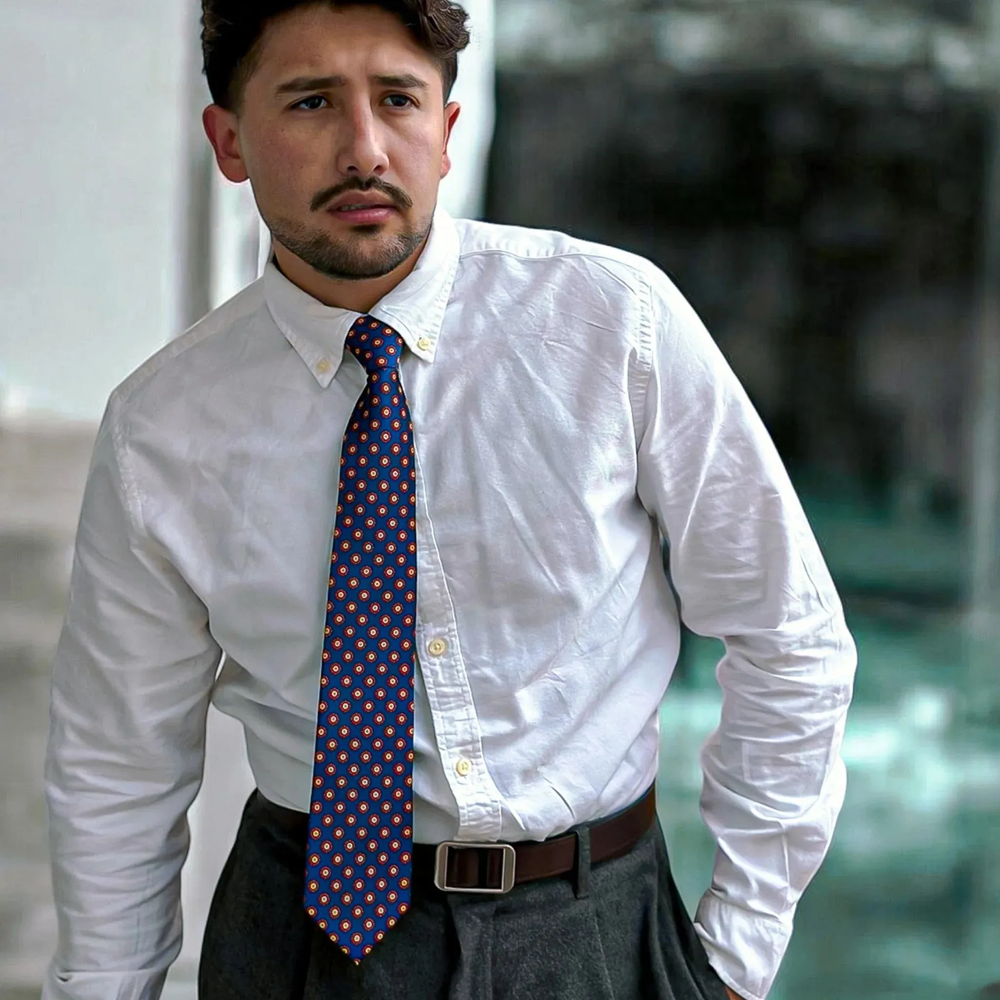 Sirmione · corbata estilo italiano azul, roja y amarilla sold by Barlovento de Biar product image thumbnail 2