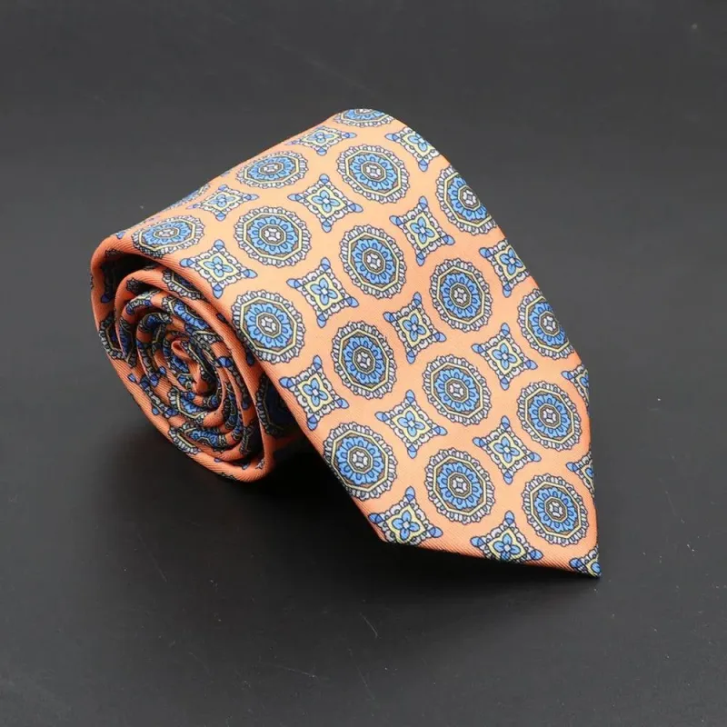 Positano · corbata estilo italiano naranja made by Barlovento de Biar