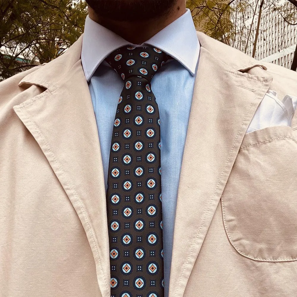 Taggia · corbata geométrica verde estilo italiano sold by Barlovento de Biar product image thumbnail 4