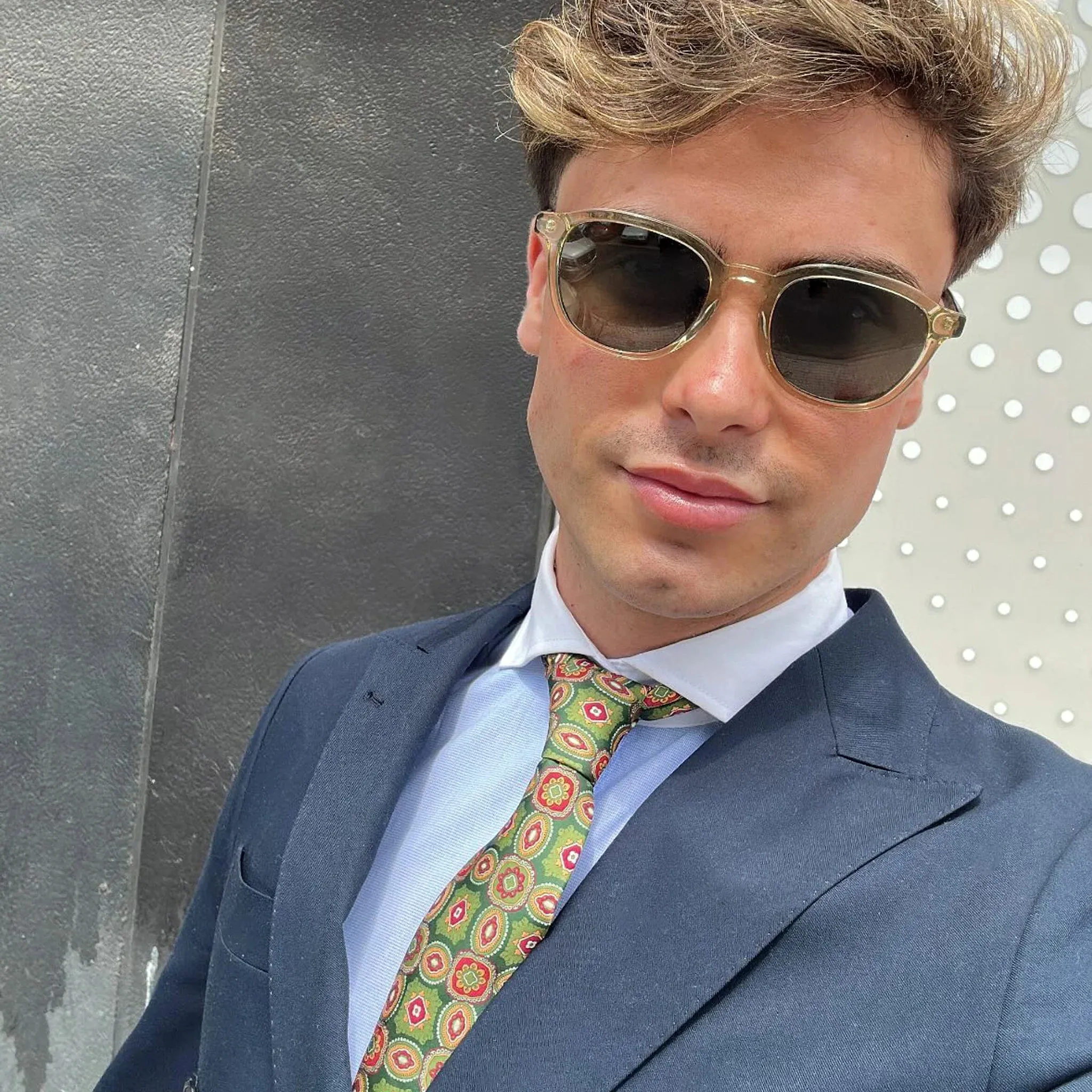 Ravena · corbata estampada verde con medallones ornamentales sold by Barlovento de Biar product image thumbnail 3