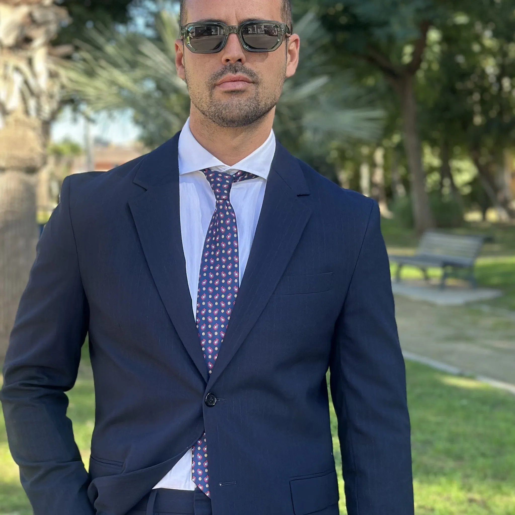 Ferrera · corbata estilo italiano azul sold by Barlovento de Biar product image thumbnail 3