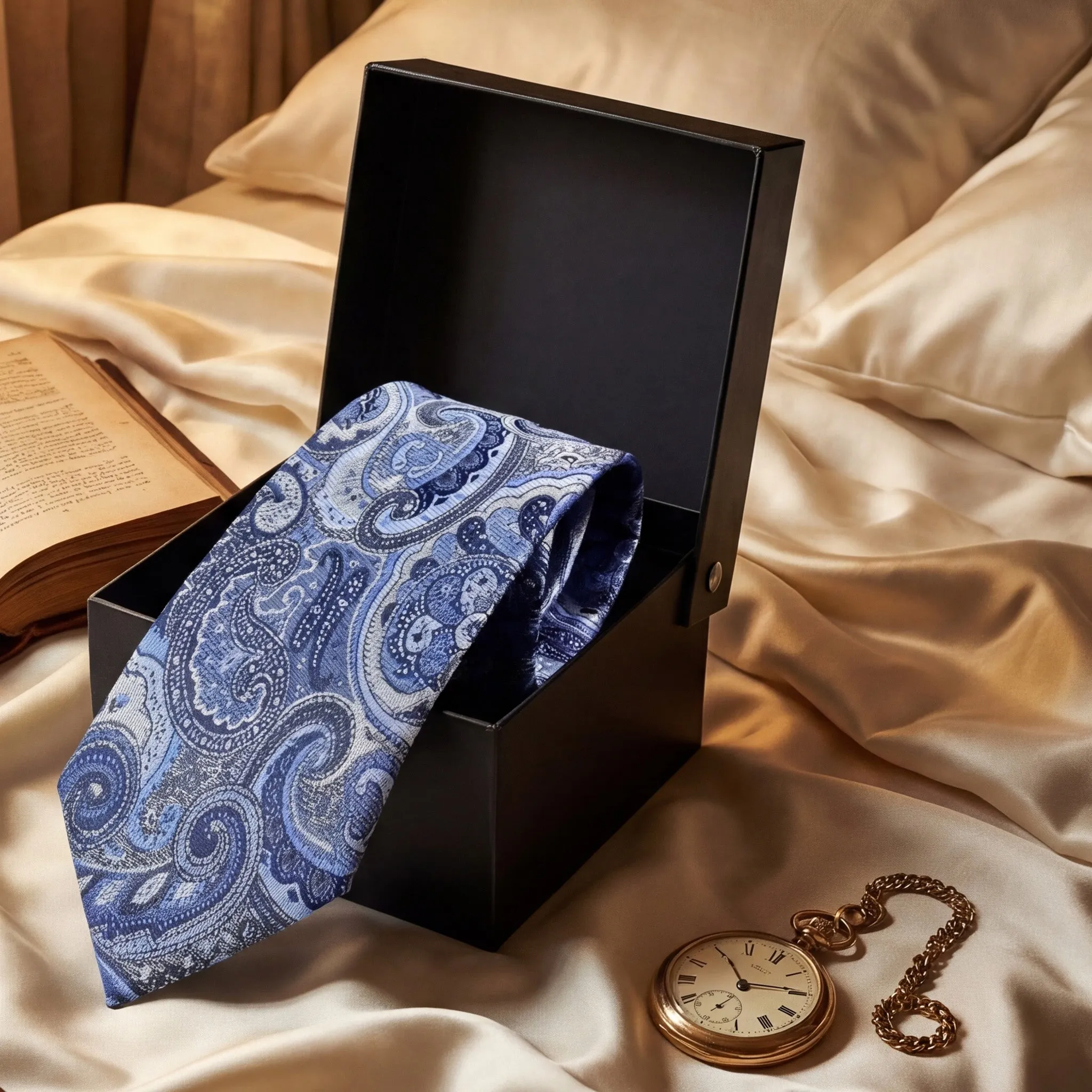 Bayonne · corbata con estampado paisley azul sold by Barlovento de Biar product image thumbnail 5