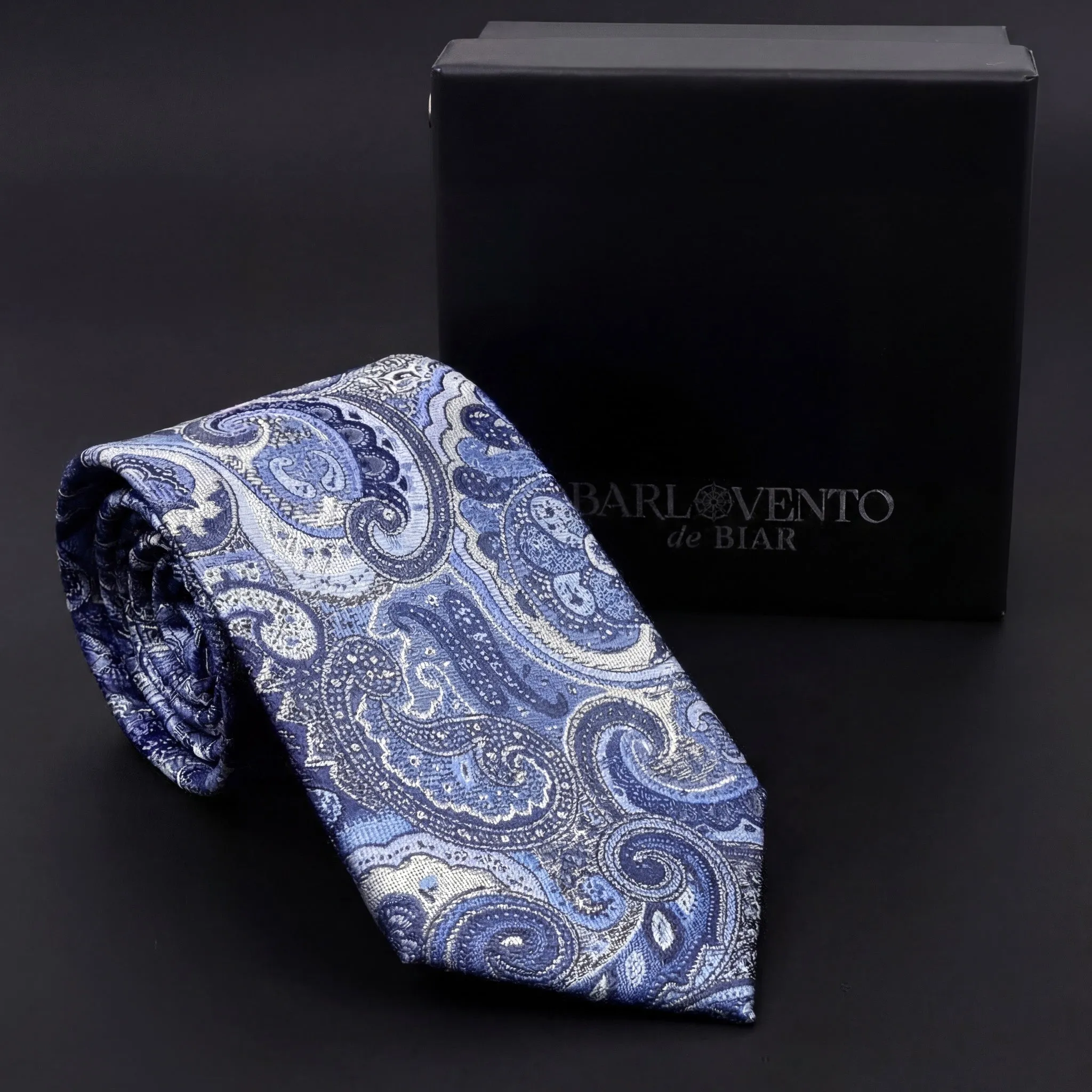 Bayonne · corbata con estampado paisley azul sold by Barlovento de Biar product image thumbnail 3