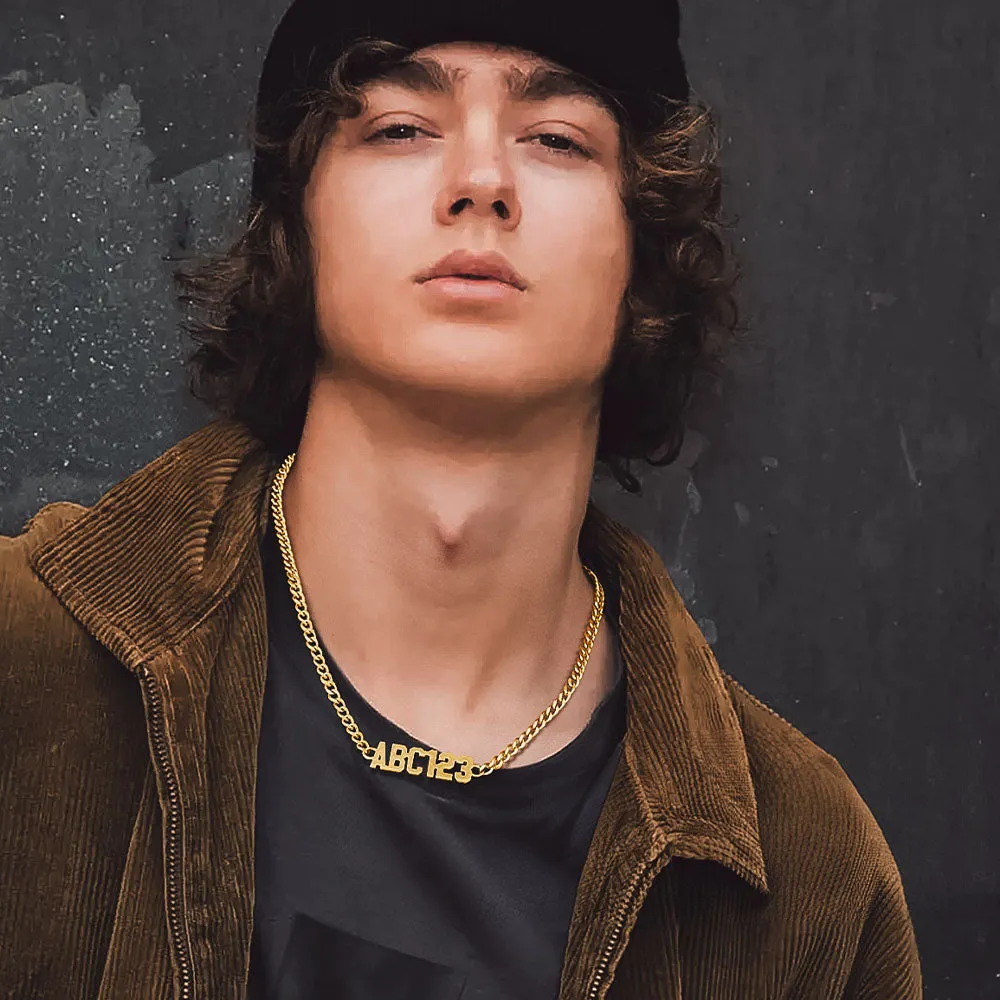 Customized Nameplate Cuban Chain Link Necklace Gift for Men sold by FaithHeart product image thumbnail 2