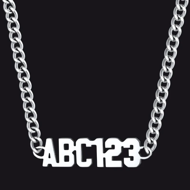 Customized Nameplate Cuban Chain Link Necklace Gift for Men sold by FaithHeart