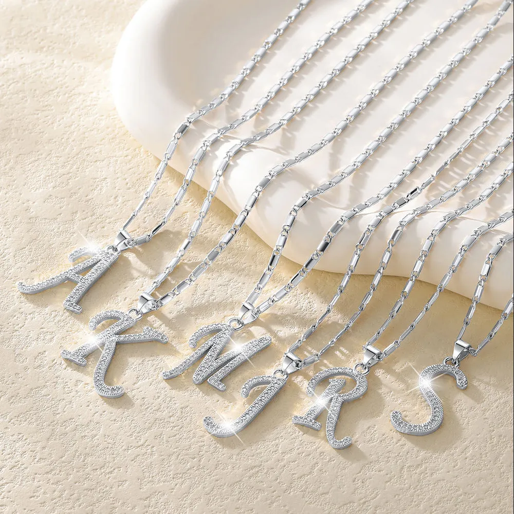 CZ Crystal Initial A-Z Letter Necklace for Women, 20 Inch sold by FaithHeart product image thumbnail 3