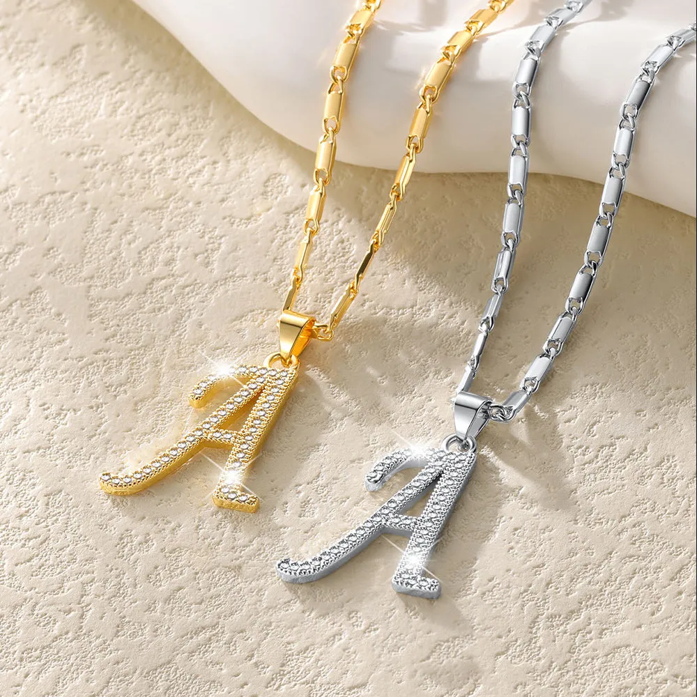 CZ Crystal Initial A-Z Letter Necklace for Women, 20 Inch sold by FaithHeart product image thumbnail 4