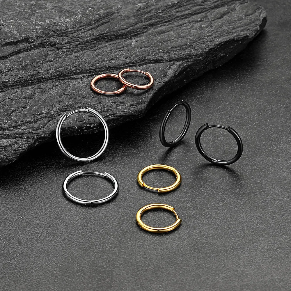 925 Sterling Silver Hoop Earrings for Women Men sold by FaithHeart product image thumbnail 5