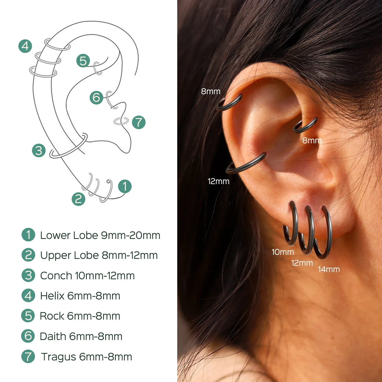 925 Sterling Silver Hoop Earrings for Women Men sold by FaithHeart product image thumbnail 4