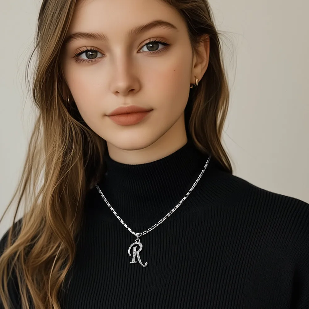 Cubic Zirconia Initial R Diamond Necklace for Women sold by FaithHeart product image thumbnail 2