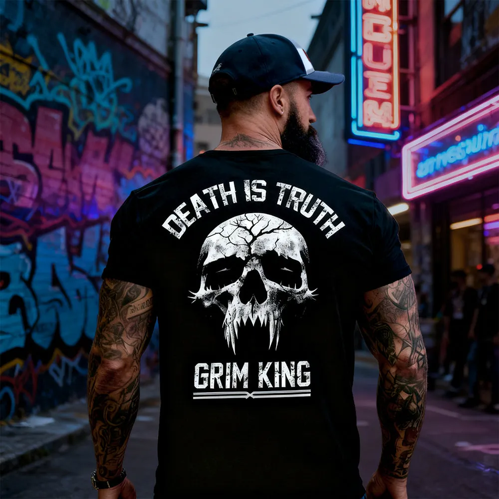Halloween Y2K Gothic Skull T-Shirt Graphic Tee for Men sold by FaithHeart product image thumbnail 3