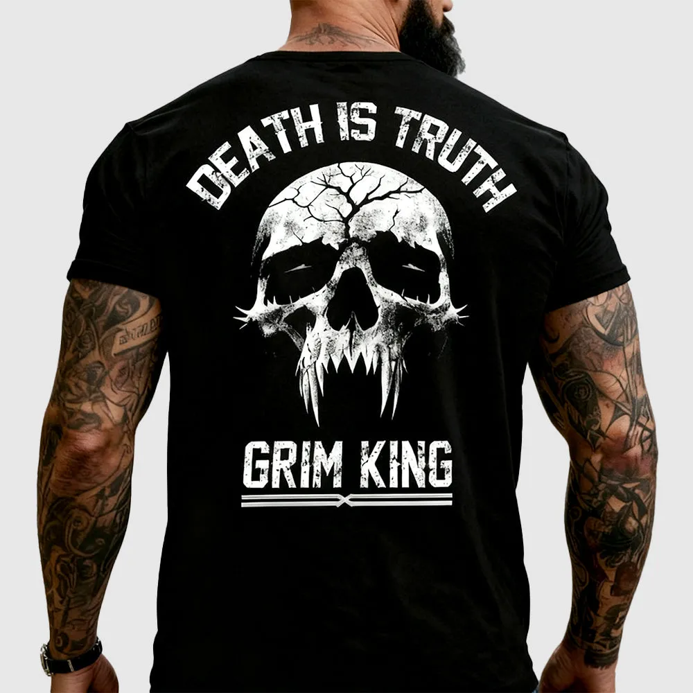 Halloween Y2K Gothic Skull T-Shirt Graphic Tee for Men sold by FaithHeart product image thumbnail 4