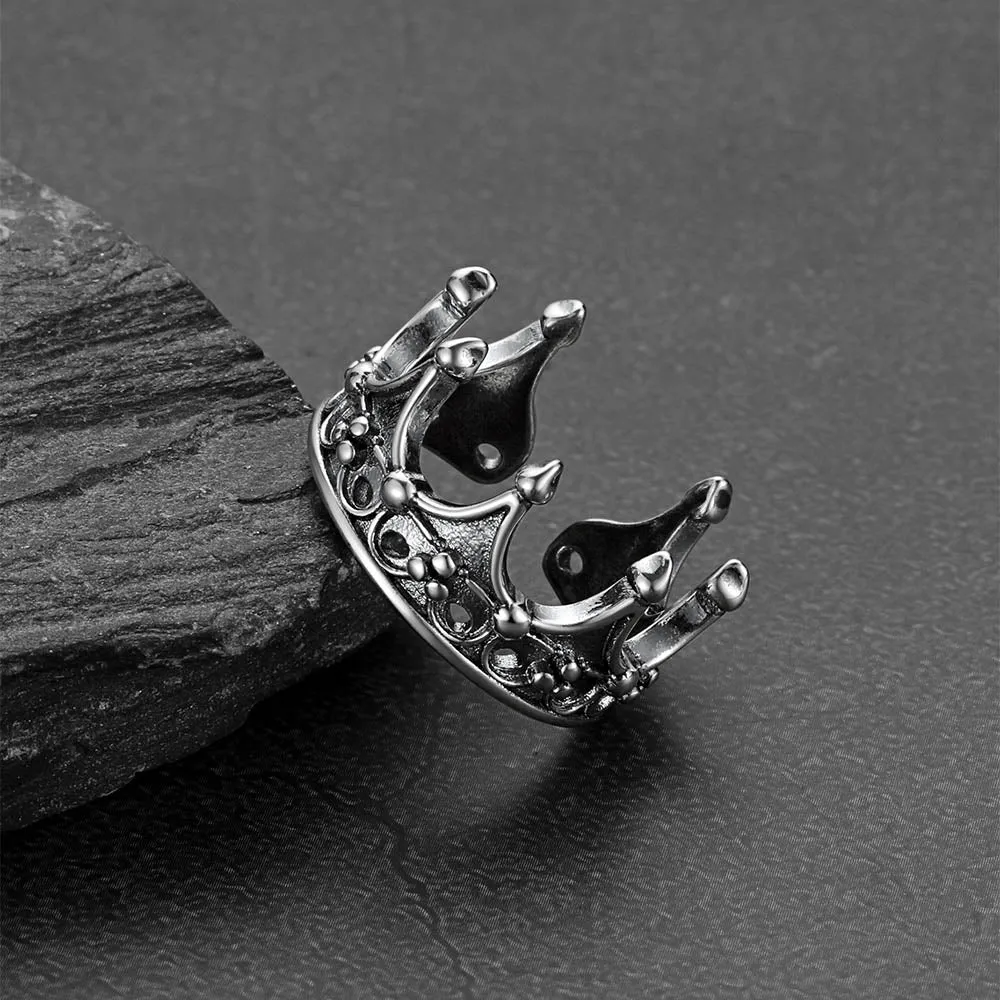 Crown Cross Open Adjustable Ring for Men sold by FaithHeart product image thumbnail 2