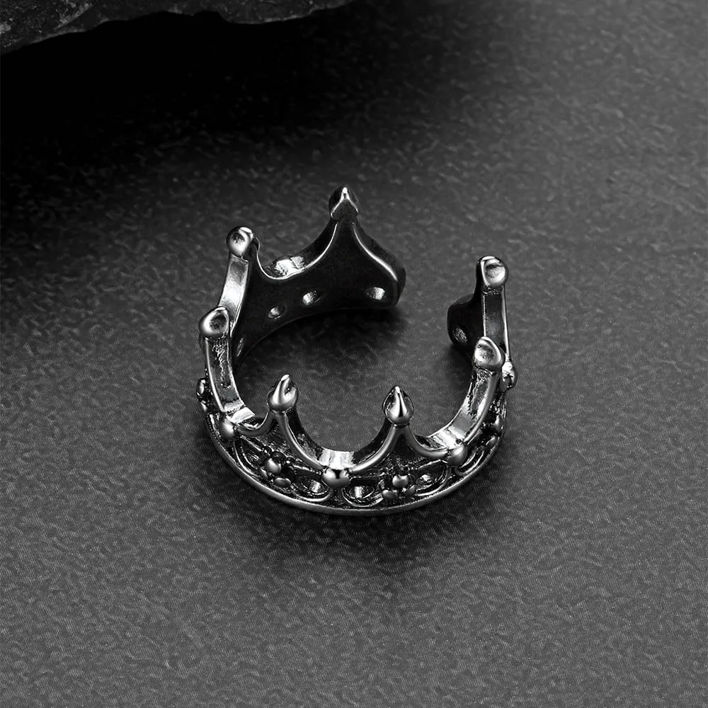 Crown Cross Open Adjustable Ring for Men sold by FaithHeart product image thumbnail 4