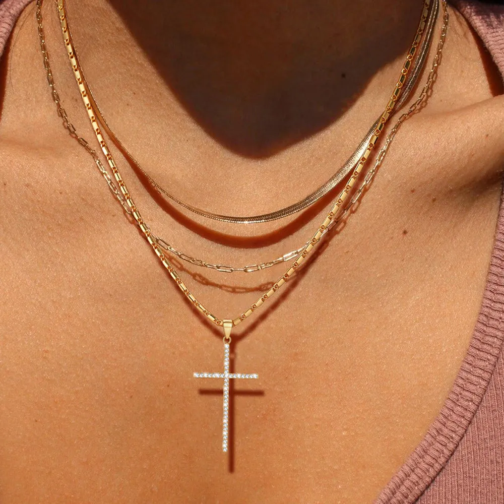 Diamond Cross Pendant Necklace for Women sold by FaithHeart product image thumbnail 3