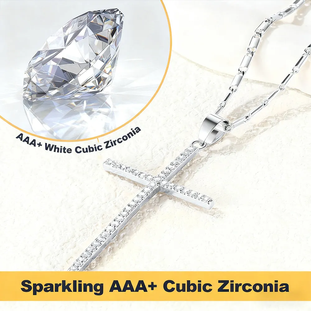 Diamond Cross Pendant Necklace for Women sold by FaithHeart product image thumbnail 5