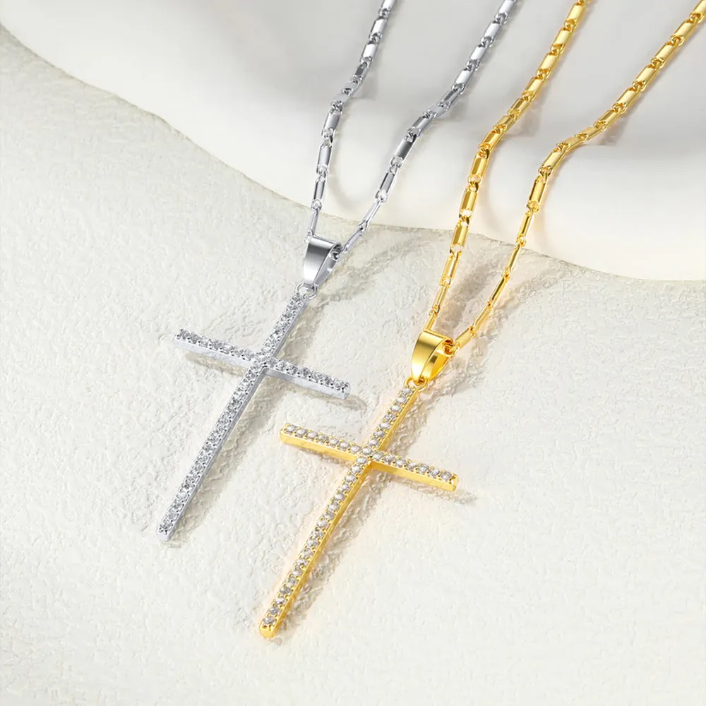 Diamond Cross Pendant Necklace for Women sold by FaithHeart product image thumbnail 4