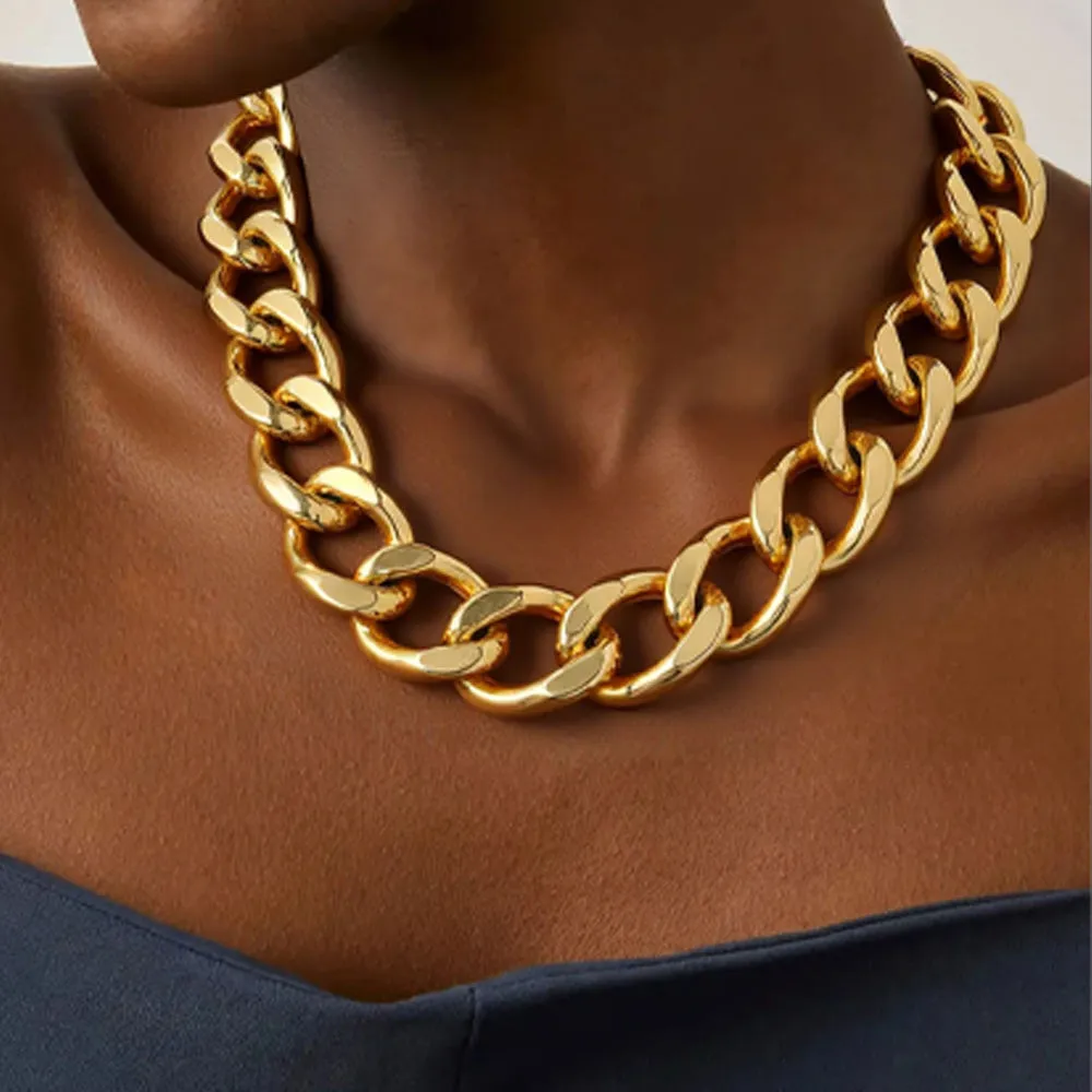 Chunky Cuban Link Chain Necklace for Women sold by FaithHeart product image thumbnail 3