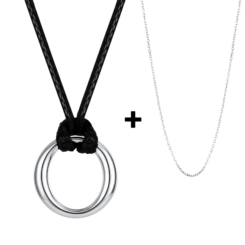 Flash Sale 925 Sterling Silver Circle Necklace for Men sold by FaithHeart