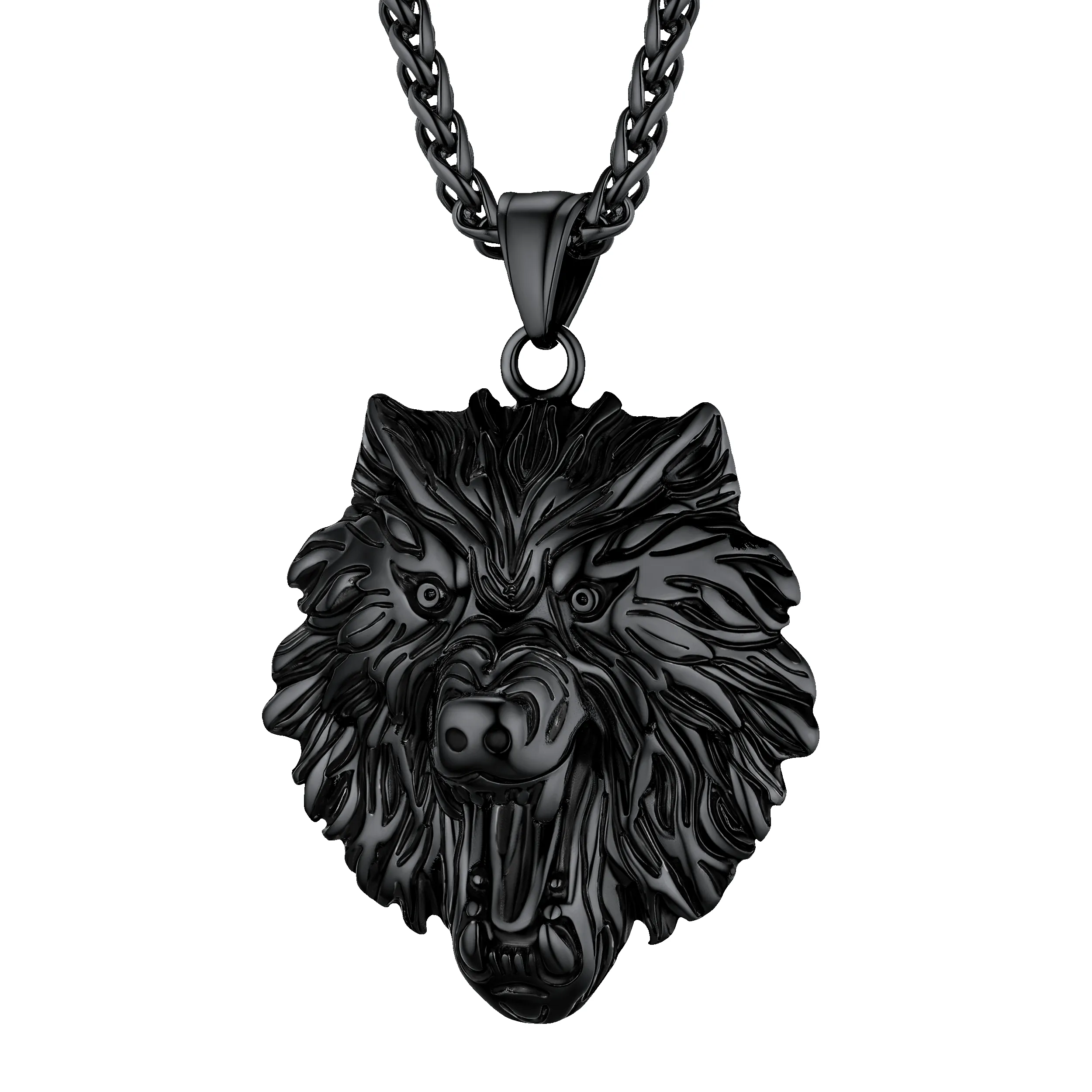 Flash Sale Stainless Steel Fierce Wolf Head Necklace for Man sold by FaithHeart