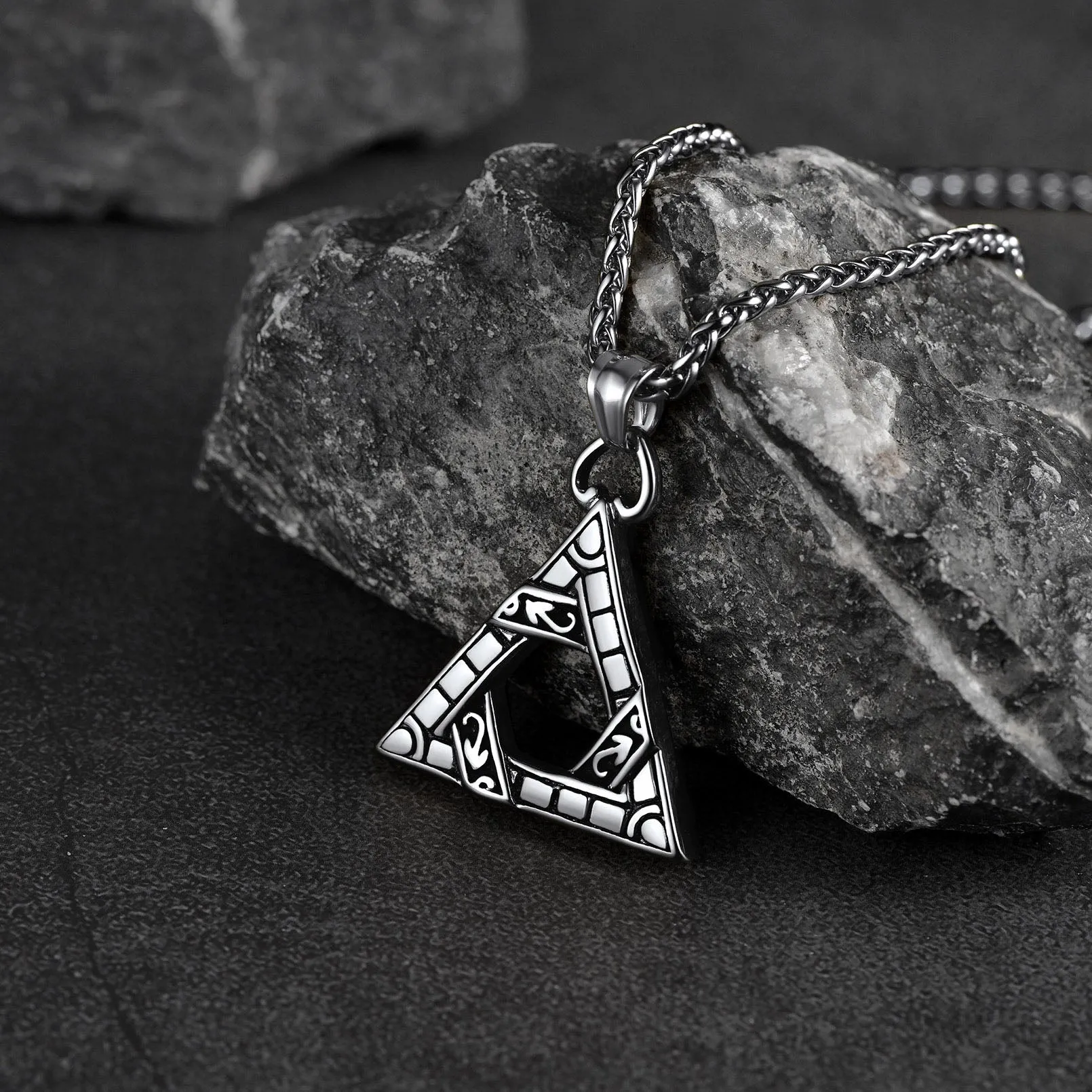 Flash Sale Gothic Triangle Necklace Pendant Necklace for Man sold by FaithHeart product image thumbnail 4
