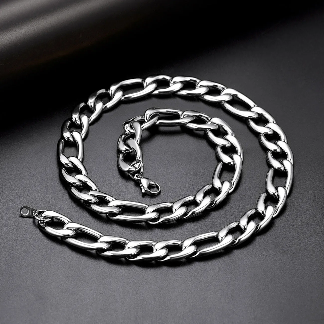 Flash Sale 12mm Figaro Chain Necklace for Men for Men sold by FaithHeart product image thumbnail 4