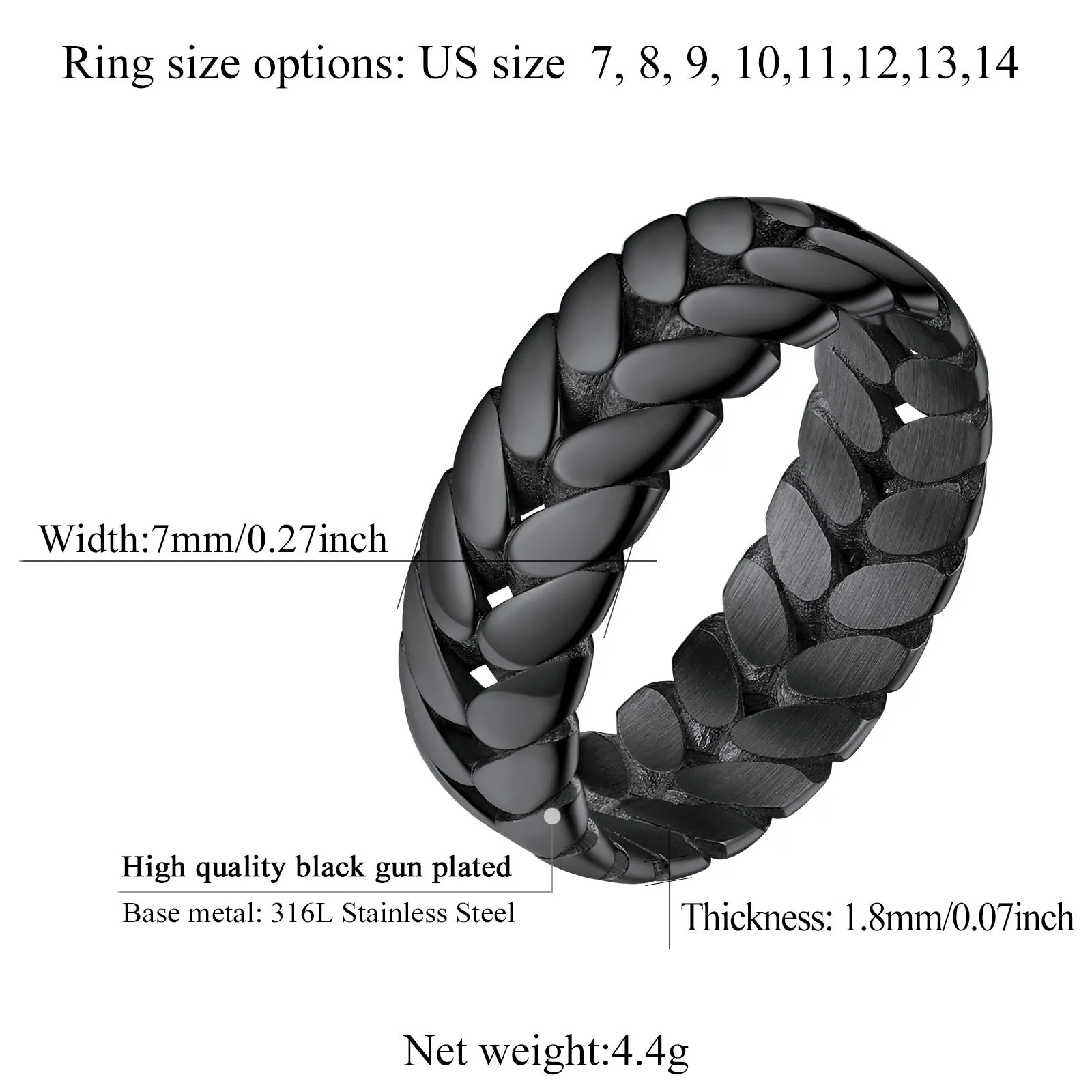 Flash Sale Dainty Wheat Thumb Band Ring for Men sold by FaithHeart product image thumbnail 5