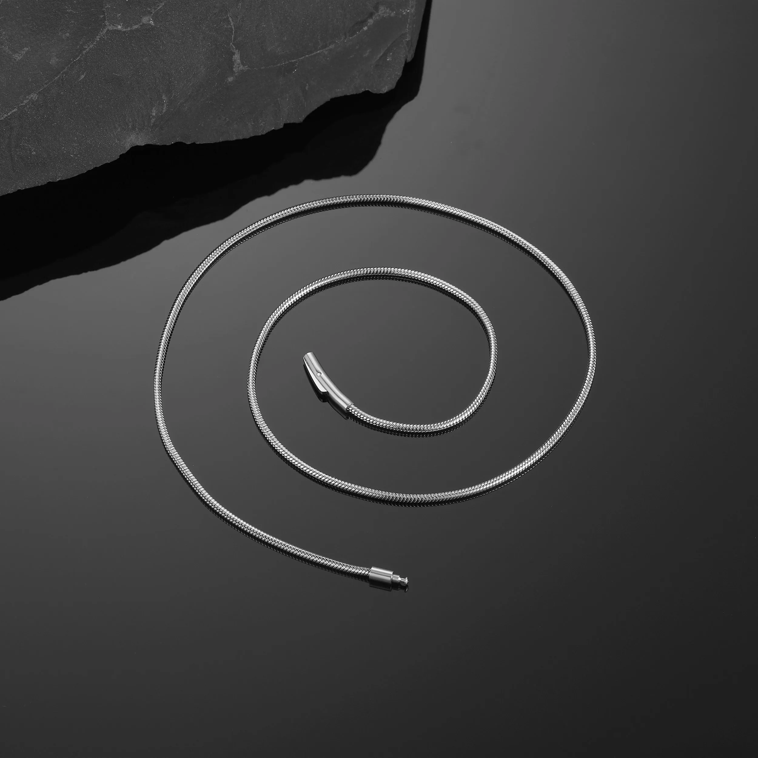 2mm Thin Snake Chain Set for Men Women sold by FaithHeart product image thumbnail 5