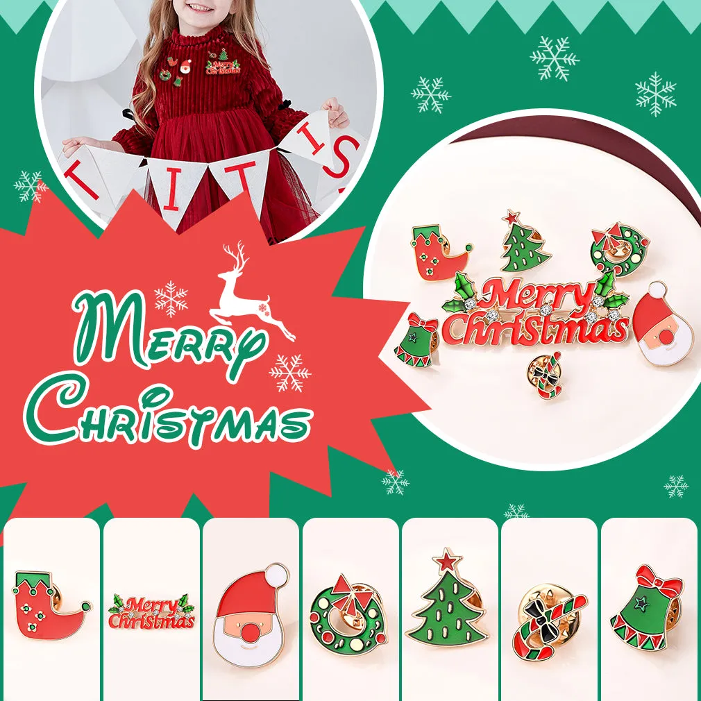 Flash Sale Alloy Christmas Drop-Finish Enamel Pin Set (7-Piece) - Holiday Series sold by FaithHeart product image thumbnail 4