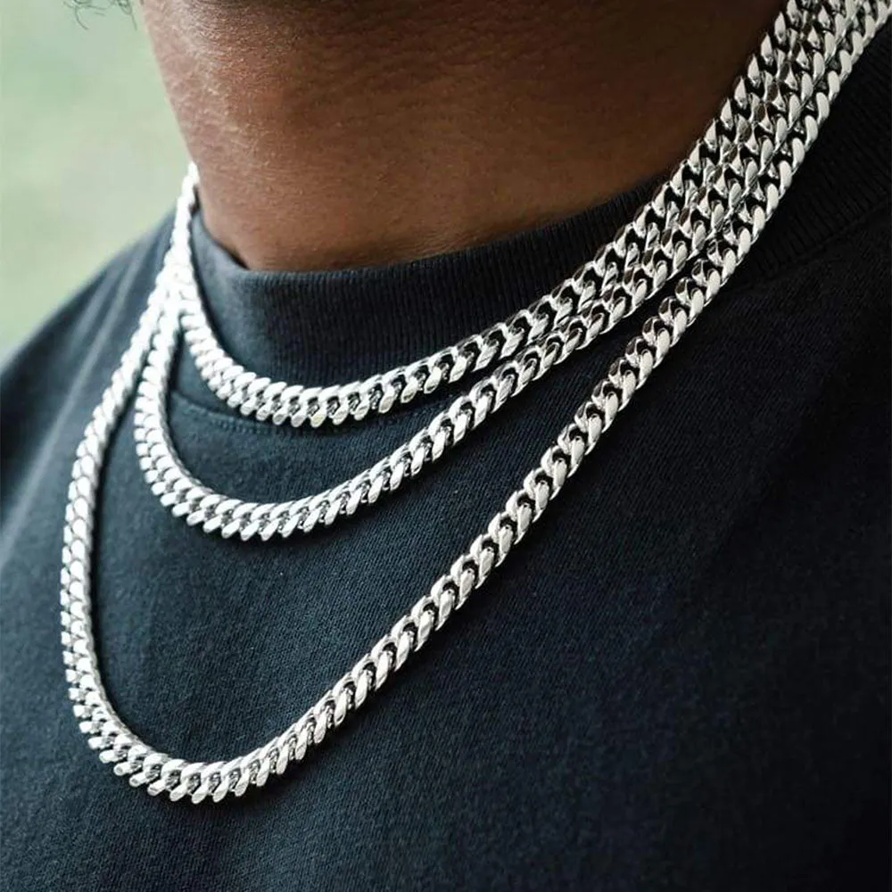9mm Miami Cuban Link Chain Necklace Set for Men sold by FaithHeart product image thumbnail 4