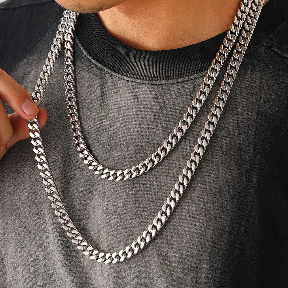 9mm Miami Cuban Link Chain Necklace Set for Men sold by FaithHeart product image thumbnail 3