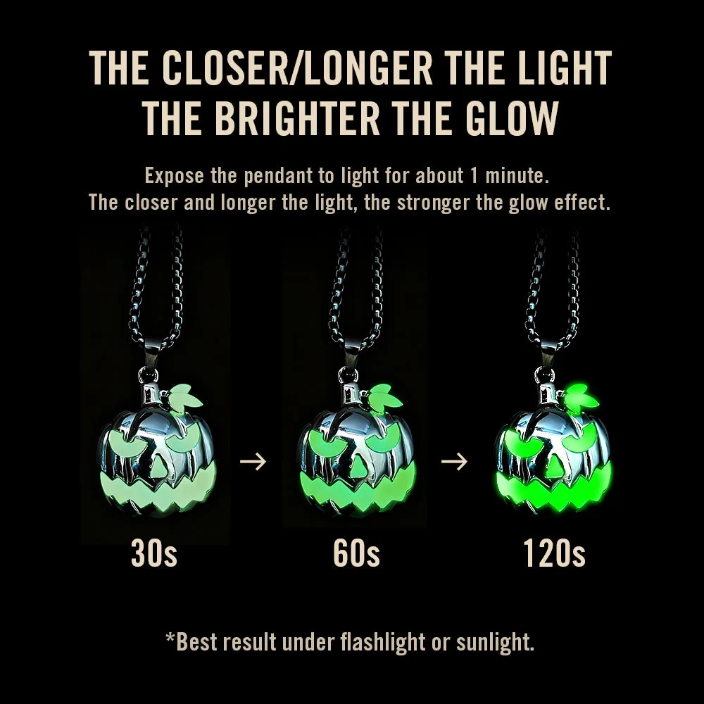 Halloween Glow in the Dark Pumpkin Pendant Necklace Gift sold by FaithHeart product image thumbnail 3