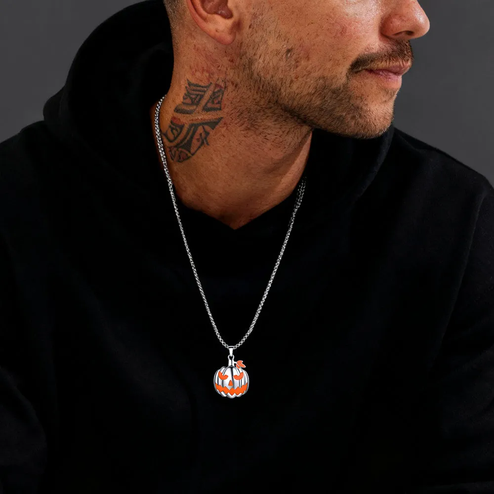 Halloween Glow in the Dark Pumpkin Pendant Necklace Gift sold by FaithHeart product image thumbnail 2