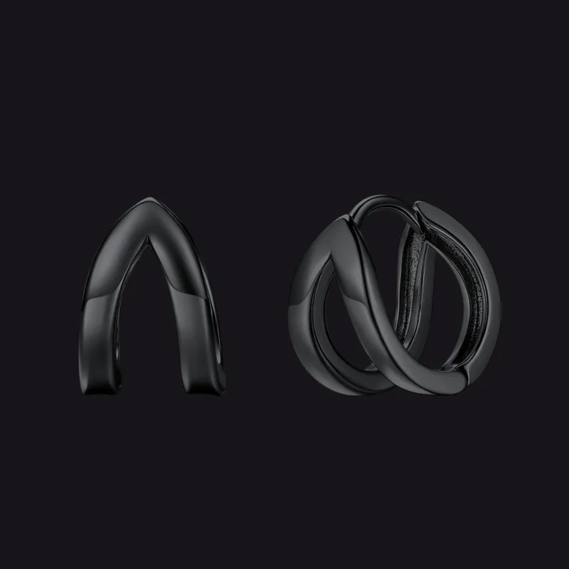 Minimalism Hoop Huggie Earrings for Men Women sold by FaithHeart