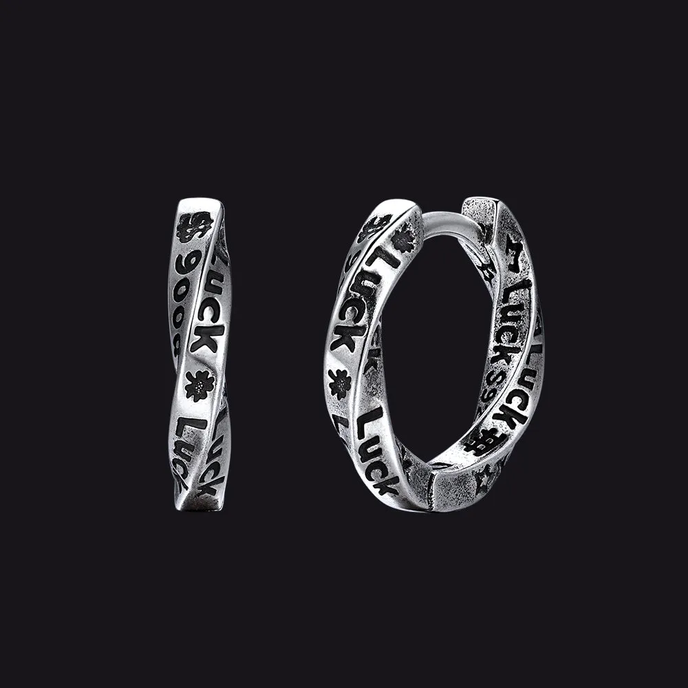 Minimalism Mobius Hoop Earrings for Men sold by FaithHeart
