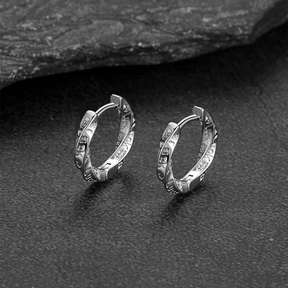 Minimalism Mobius Hoop Earrings for Men sold by FaithHeart product image thumbnail 5